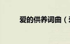 爱的供养词曲（爱的供养的歌词）