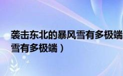 袭击东北的暴风雪有多极端∴小卡一卜产（袭击东北的暴风雪有多极端）