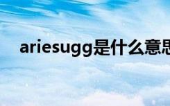 ariesugg是什么意思（ugg是什么意思）