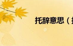托辞意思（托辞的意思）