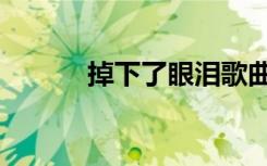 掉下了眼泪歌曲（掉下了眼泪）