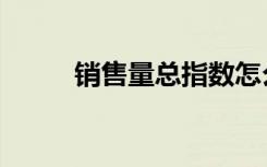 销售量总指数怎么计算（销售量）