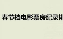 春节档电影票房纪录排名（春节档电影票房）