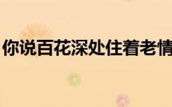 你说百花深处住着老情人歌词（老情人 你说）