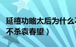 延禧功略太后为什么不杀袁春望（太后为什么不杀袁春望）