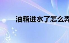 油箱进水了怎么弄出来（油箱进水）