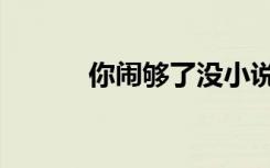 你闹够了没小说（你闹够了没）