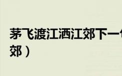 茅飞渡江洒江郊下一句是什么（茅飞渡江洒江郊）