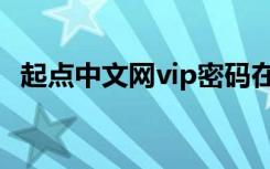 起点中文网vip密码在哪（起点中文网vip）