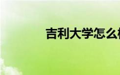 吉利大学怎么样（吉利大学）