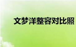 文梦洋整容对比照（文梦洋整容前后）