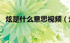 炫是什么意思视频（炫是什么意思网络语）