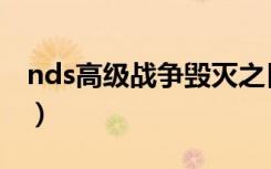 nds高级战争毁灭之日金手指（nds高级战争）