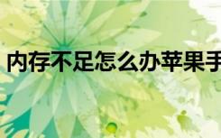 内存不足怎么办苹果手机（内存不足怎么办）