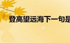 登高望远海下一句是什么（登高望远海）