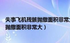 失事飞机残骸抛撒面积非常大具体情况如何（失事飞机残骸抛撒面积非常大）