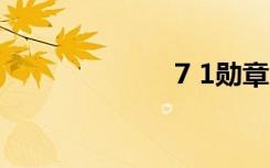 7 1勋章（7 14）