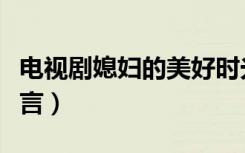 电视剧媳妇的美好时光（电视剧媳妇的美好宣言）