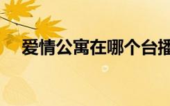 爱情公寓在哪个台播出（爱情公寓在哪）