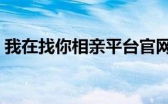 我在找你相亲平台官网（我在找你相亲平台）