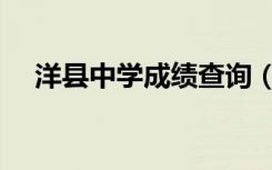洋县中学成绩查询（洋县中学成绩查询）