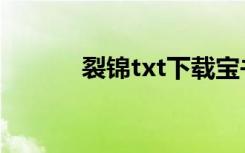 裂锦txt下载宝书网（裂锦txt）