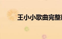 王小小歌曲完整版（王小小小予）