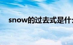 snow的过去式是什么（snow的过去式）