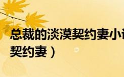 总裁的淡漠契约妻小说全文阅读（总裁的淡漠契约妻）
