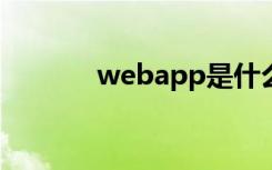 webapp是什么（webapps）