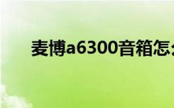 麦博a6300音箱怎么样（麦博a6300）