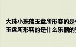 大珠小珠落玉盘所形容的是什么乐器的演奏声（大珠小珠落玉盘所形容的是什么乐器的弹奏声）