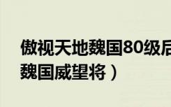 傲视天地魏国80级后期武将选择（傲视天地魏国威望将）