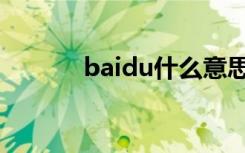 baidu什么意思（baidu空间）