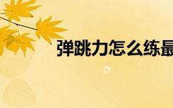 弹跳力怎么练最有效（弹跳力）