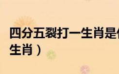 四分五裂打一生肖是什么生肖（四分五裂打一生肖）