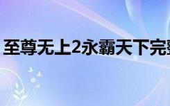 至尊无上2永霸天下完整版王杰（至尊无上2）