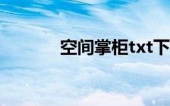 空间掌柜txt下载（空间掌柜）