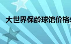 大世界保龄球馆价格表（大世界保龄球馆）