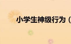 小学生神级行为（小学生神级作文）