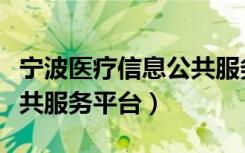 宁波医疗信息公共服务平台（宁波医疗信息公共服务平台）