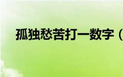 孤独愁苦打一数字（孤独愁苦打一生肖）