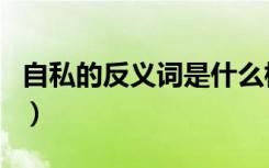 自私的反义词是什么标准答案（自私的反义词）