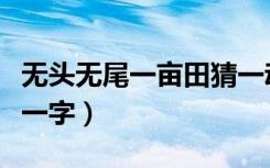 无头无尾一亩田猜一动物（无头无尾一亩田猜一字）