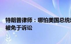 特朗普律师：哪怕美国总统煽动支持者“烧毁国会”，仍能被免于诉讼