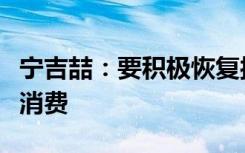 宁吉喆：要积极恢复接触型、聚集型、流动型消费