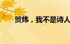 贺炜，我不是诗人，我只是挚爱足球