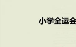 小学全运会手抄报内容