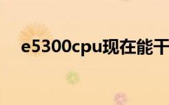 e5300cpu现在能干什么（e5300 超频）