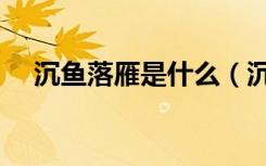 沉鱼落雁是什么（沉鱼落雁是什么生肖）